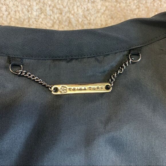 Trina Turk NWOT orange yellow silk blend blazer Sz 4 - Picture 8 of 15